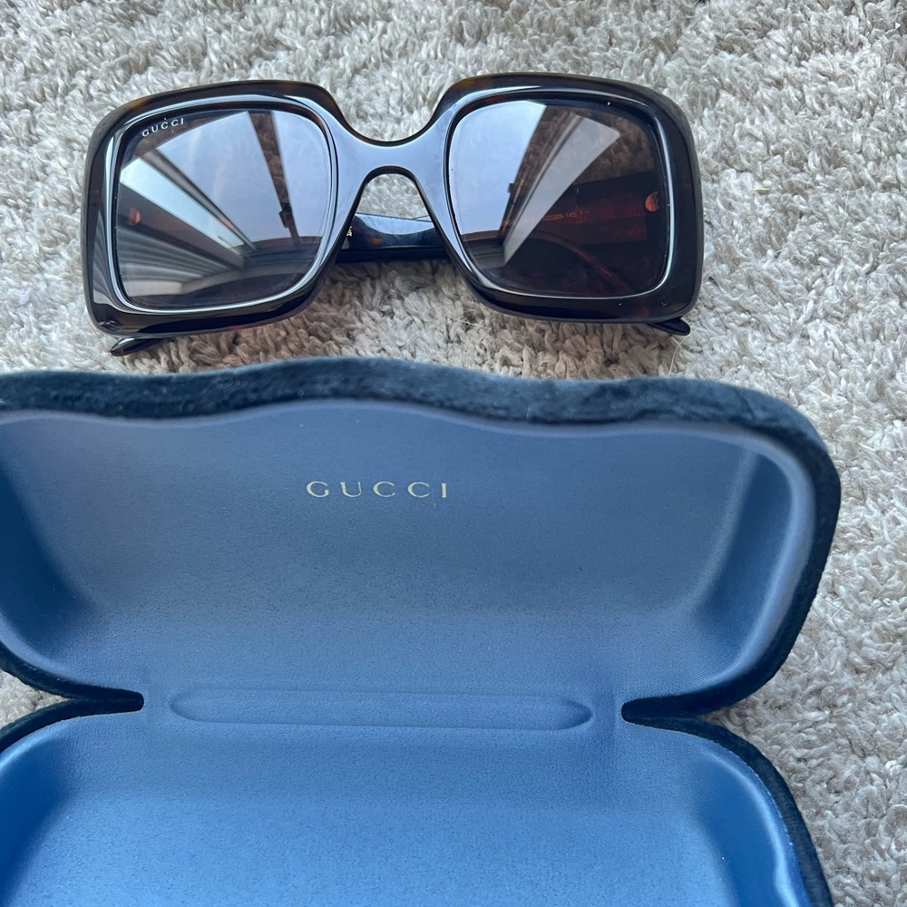 Gucci Brown Oversized Square Sunglasses - Picture 3 of 7